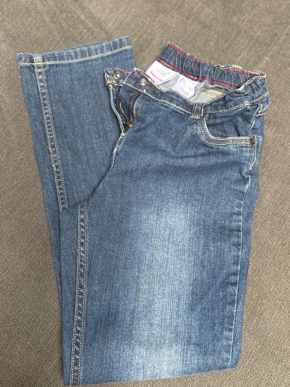 Hanna Andersson Medium Wash Jeans Girls Size 150 (US 12) Adjustable Waist